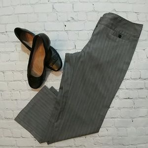 NWOT Gray Pinstripe Wide Leg Dress Pants